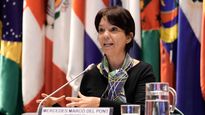 Mercedes Marcó del Pont durante el evento de la CEPAL en Chile.&nbsp;