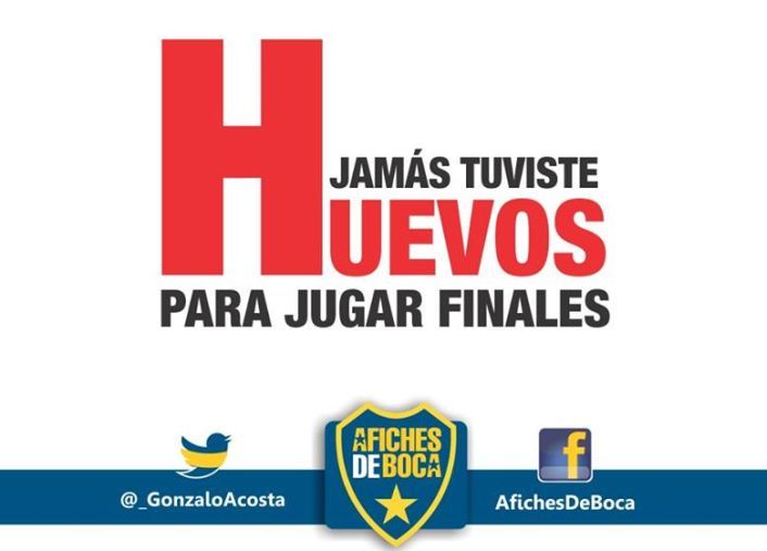 Los hinchas de Boca se regodearon con los habituales afiches.