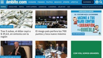 ambito.com se renovo para continuar siendo el nº1 en informacion economica y politica