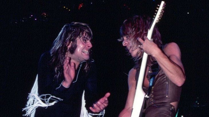 Ozzy with the remembered guitarist Randy Rhoads.