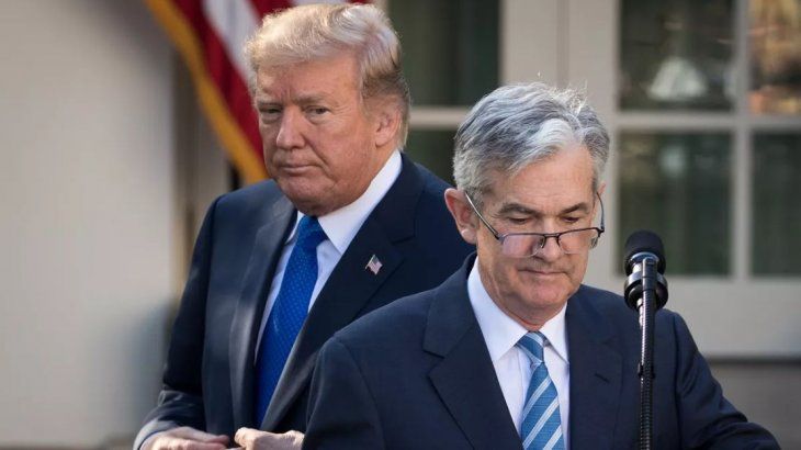   Donald Trump y Jerome Powell.