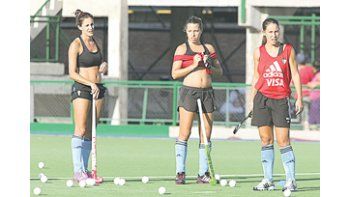 Las Leonas, en el último entrenamiento antes del duelo de hoy ante las surcoreanas.