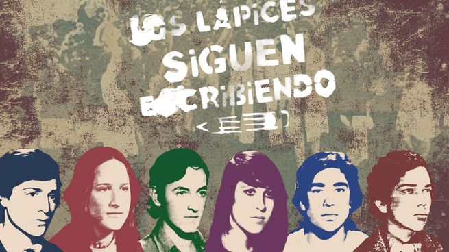 Mural que recuerda a los 6 estudiantes que siguen desaparecidos desde la Noche de los Lápices.