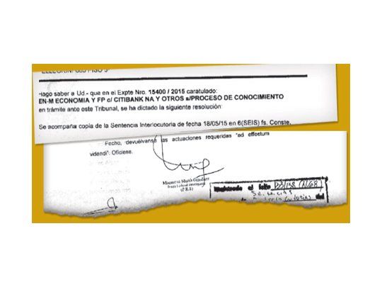 Facsímil de la disposición judicial, cuyo texto completo está disponible en www.ambito.com