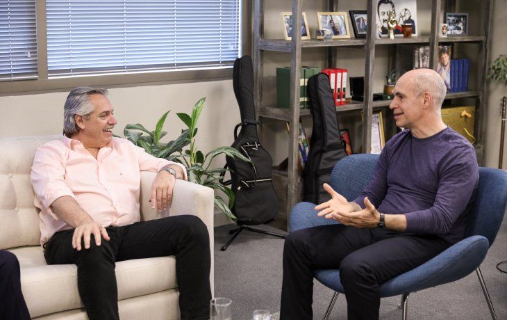 Alberto Fernández y Horacio Rodríguez Larreta.&nbsp;