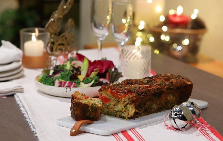 Receta de budín salado saludable.&nbsp;