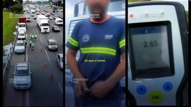 Un camionero fue demorado en Panamericana por tener 2,65 de alcohol en sangre