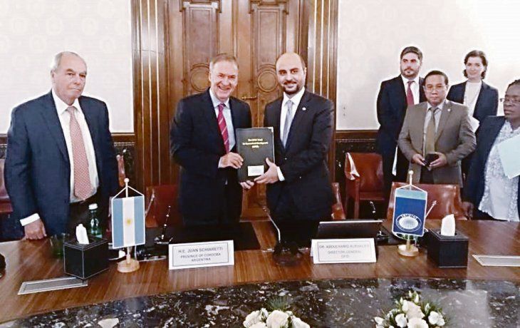 estrategia. Schiaretti, durante la rúbrica del préstamo en Austria, en diciembre pasado.