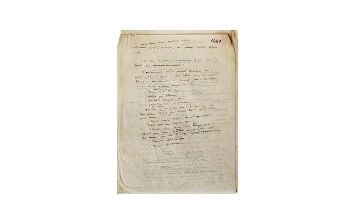 Una página del borrador de «El principito» de Antoine de Saint-Exupéry, que incluye un texto inédito, será subastado en París con una base de alrededor de 66.000 dólares.