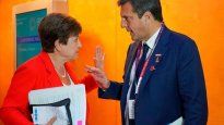 Kristalina Georgieva y Sergio Massa. (Foto de archivo)