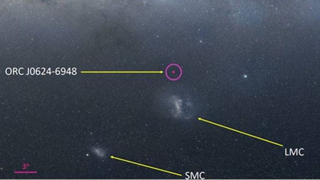 El hallazgo se lo ha denominado supernova errante por los investigadores y recibió el nombre J0624-6948.