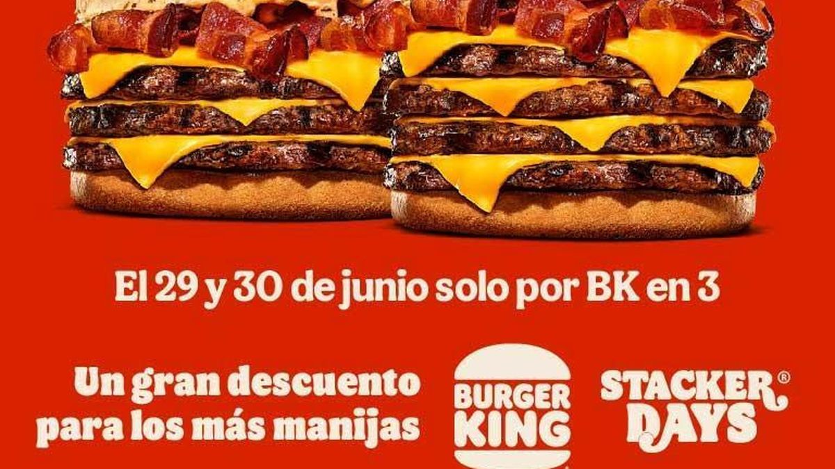 Burger King celebra su Stacker Day con descuento de 50