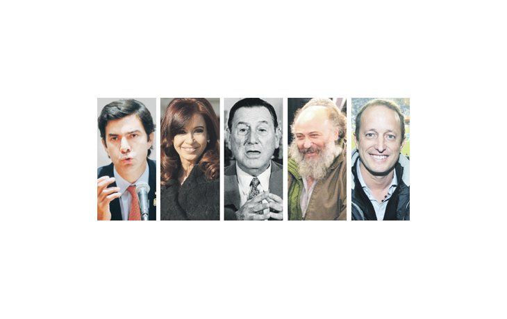 Juan M. Urtubey, Cristina de Kirchner, Juan D. Perón, Emilio Pérsico y Martín Insaurralde