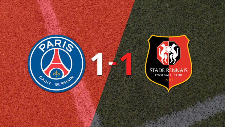 PSG no pudo en casa ante Stade Rennes y empataron 1-1