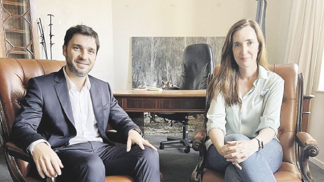 Encuentro. En el marco de su visita a la Ciudad, el gobernador electo de Chubut, el cambiemita Ignacio “Nacho” Torres, se reunió con la futura vicepresidenta, Victoria Villarruel.
