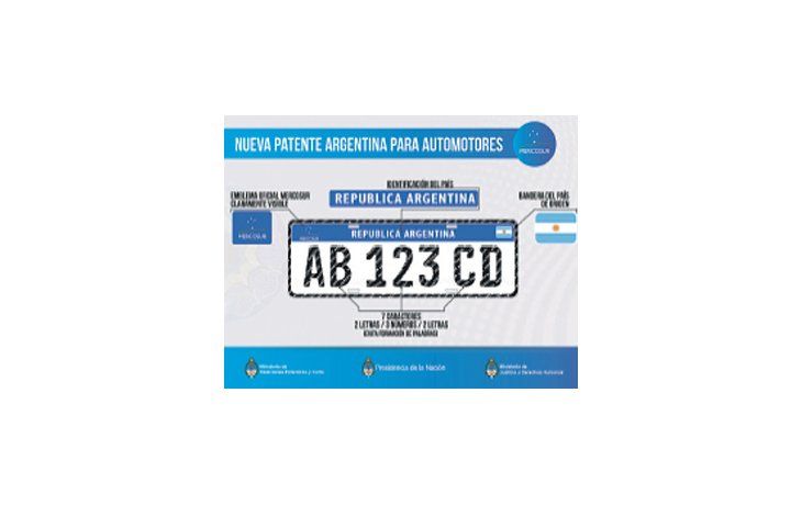 ámbito.com | A partir de enero 2016, los autos 0 km deberán contar con la patente única del Mercosur que servirá para circular por todos los países del bloque. Tendrá siete caracteres. Falta que se vote en Diputados.
