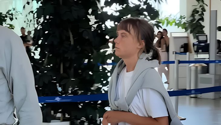 Greta Thunberg, at the time of her arrest during the interception of the humanitarian flotilla for Gaza.
