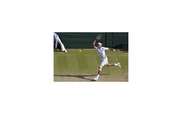 ámbito.com | Del Potro practicó durante 45 minutos y se mostró de buen humor.