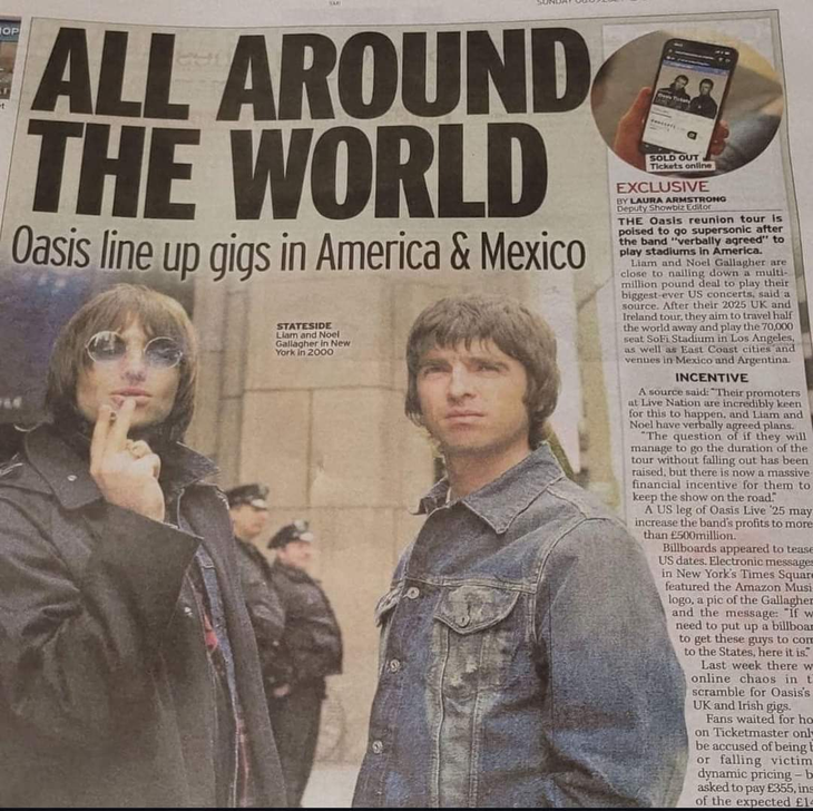 Oasis in Argentina: British media confirmed that the band will be coming in 2025
