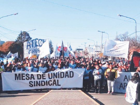 La Mesa de Unidad Sindical se suma a la huelga convocada por la CTA de Chubut.