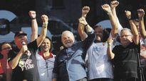 bastión. Lula encabezó un acto por el Día del Trabajador en San Pablo.