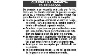 ámbito.com | Preocupa un negocio que crece: la venta de garantías falsas