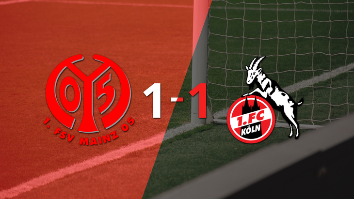 Mainz y Colonia se repartieron los puntos en un 1 a 1