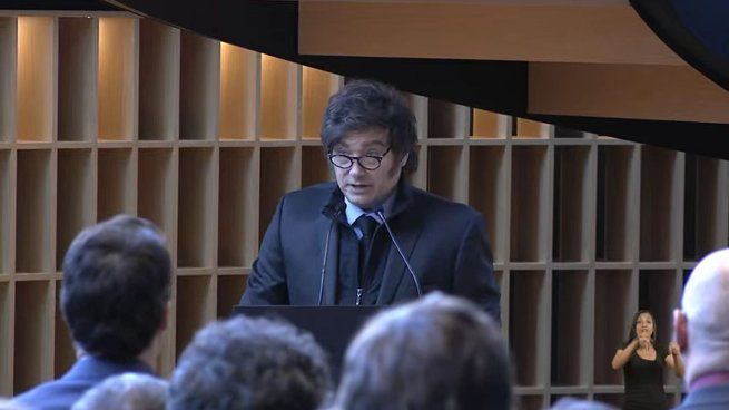 El presidente Javier Milei habló en la inauguración de una nueva sede de Corporación América.