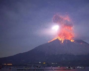El volcán Sakurajima.