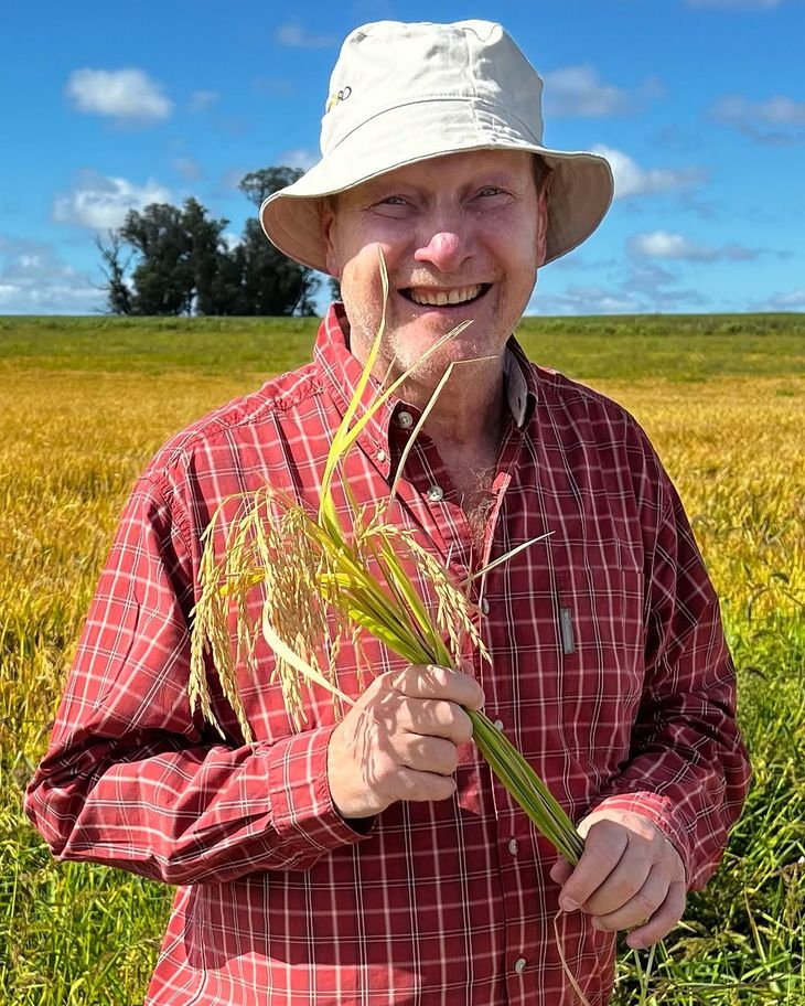 Grobocopatel en una cosecha en Uruguay, donde reside.