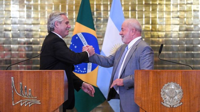 Los presidentes de Argentina y Brasil, Alberto Fernández y Lula da Silva.