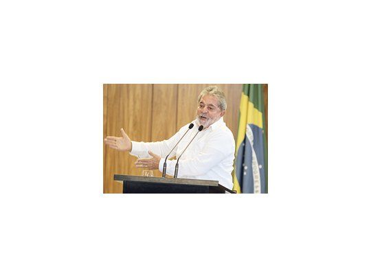 El presidente Luiz Inácio Lula da Silva habló ayer en el Palacio del Planalto, en ocasión del anuncio de una planta hidroeléctrica en Belo Horizonte.