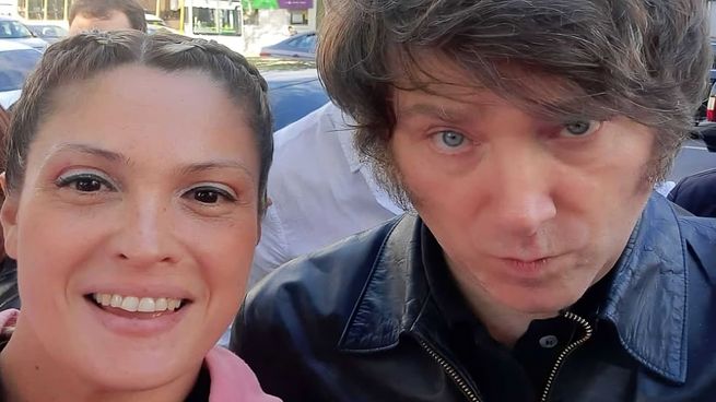 Silvina Soria, en épocas de concordia con Javier Milei.&nbsp;