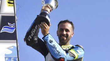 El podio en su debut. “Fui segundo toda la carrera pero me pasé en un frenaje al final. Estaba cansado”, cuenta.