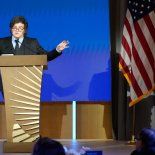 Javier Milei, durante su último viaje a Estados Unidos.