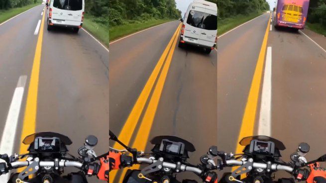 Un motociclista se filmó manejando a alta velocidad en el Parque Nacional Iguazú