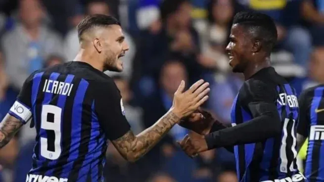 Mauro Icardi y Keita Baldé jugaron juntos en el Inter de Milán.