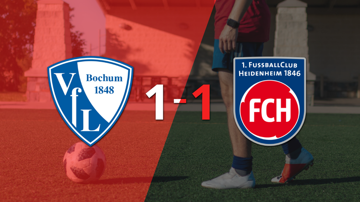Heidenheim empató 1-1 en su visita a Bochum