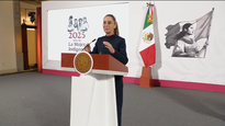 Claudia Sheinbaum en la Mañanera del Pueblo de este martes.