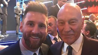 La divertida anécdota del encuentro de Patrick Stewart con Lionel Messi en 2017.