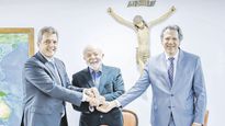 acuerdo. Sergio Massa, Luiz Inácio Lula da Silva y Fernando Haddad, ministro de Economía de Brasil, en Brasilia,  donde se negoció financiamiento para las importaciones argentinas desde ese país.