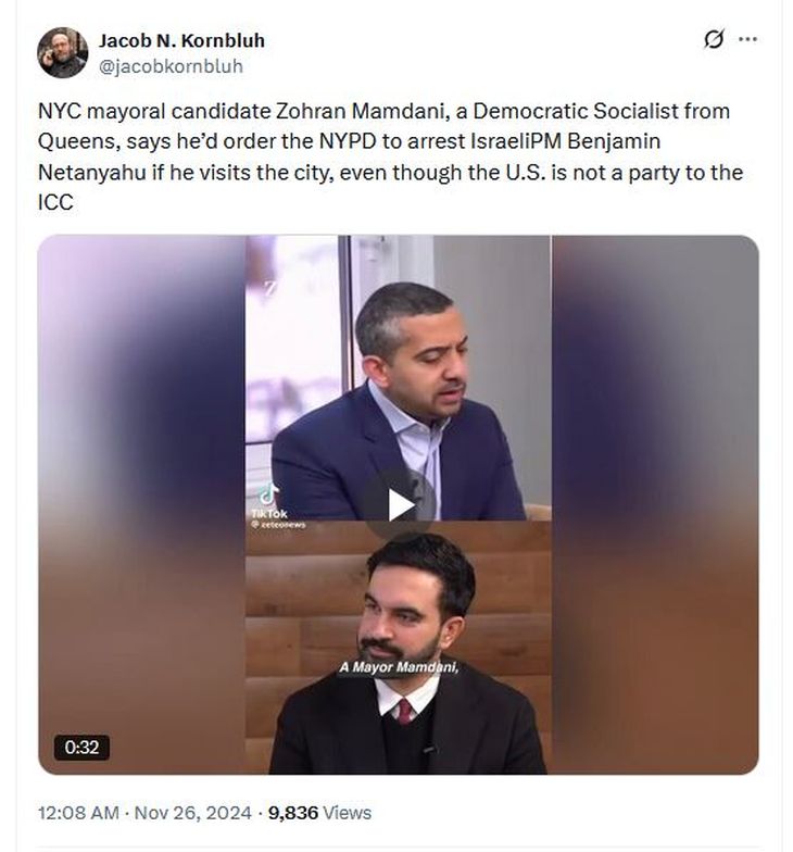 Mandani propuso arrestar a Benjamín Netanyahu si pisa Nueva York, por sus crímenes en contra de los Palestinos Mandani propuso arrestar a Benjamín Netanyahu si pisa Nueva York, por sus crímenes en contra de los Palestinos