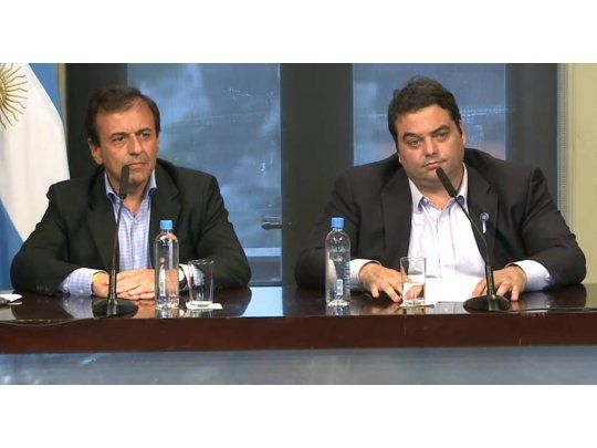 El vicejefe de Gabiente, Mario Quintana, junto al ministro de Trabajo, Jorge Triaca.