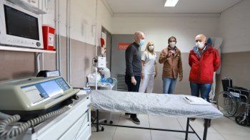 El intendente Néstor Grindetti y el jefe de Gobierno porteño Horacio Rodríguez Larreta, recorrieron las el nuevo centro de camas extrahospitalarias.