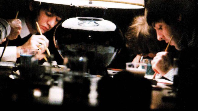 El cuadro fue realizado en 1966 por los integrantes de los Beatles.