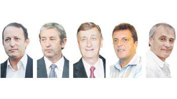 Martín Insaurralde, Julio Cobos, Hermes Binner, Sergio Massa, Héctor Baldassi