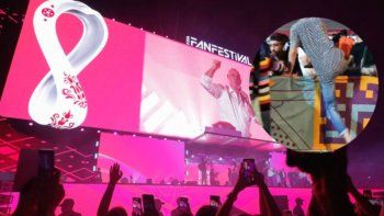 caos en el fan fest de al bidda antes del comienzo del mundial