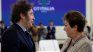 Buena sintonía. Javier Milei y Kristalina Georgieva durante la última cumbre del G7 en Italia. 