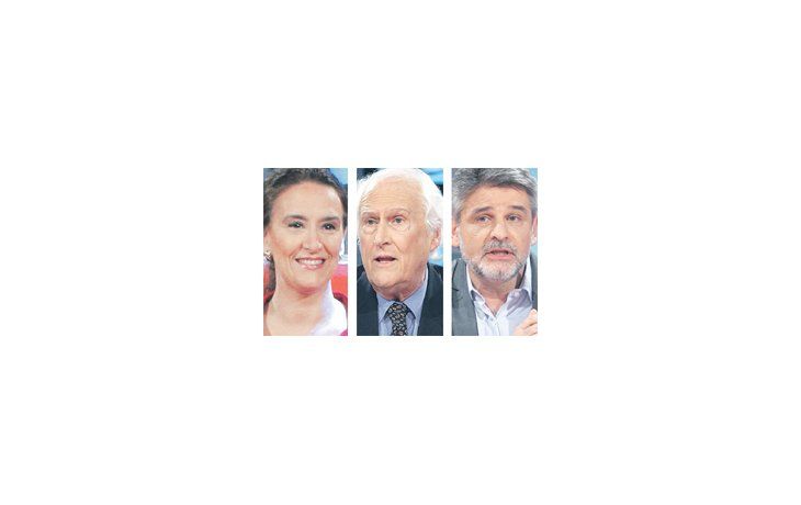 Gabriela Michetti, Fernando Pino Solanas y Daniel Filmus
