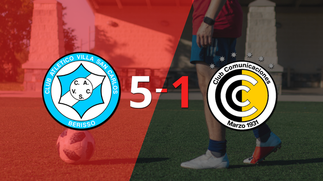 Villa San Carlos derrotó sin complicaciones a Comunicaciones con doblete de Emanuel Zagert